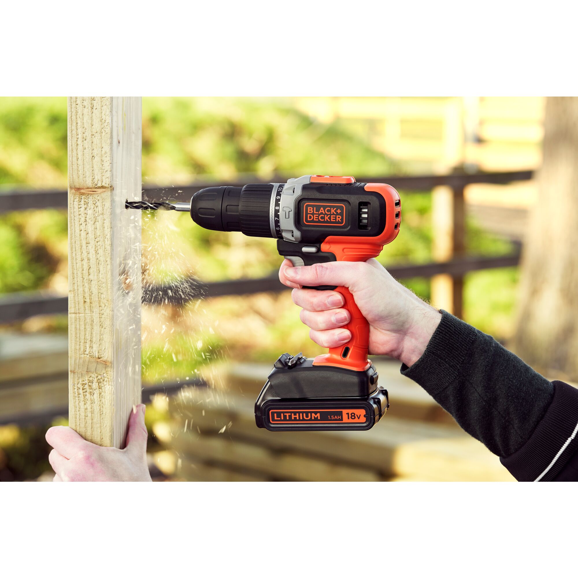 Black & decker cordless drill drive 18v lithium io n with 1.5 ah battery new arrivals